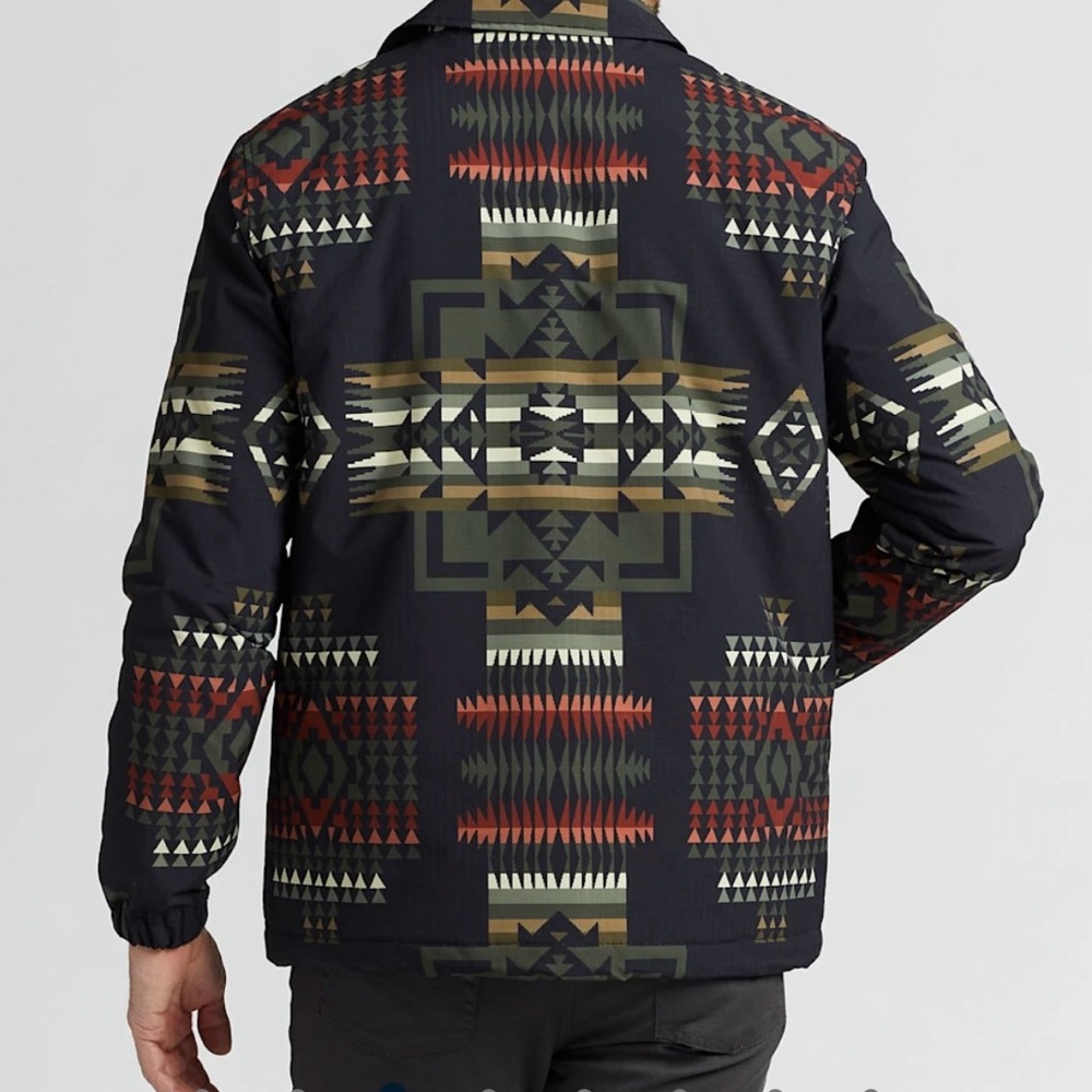 Pendleton Men's Geometric Pattern Jacket - Black … - image 5